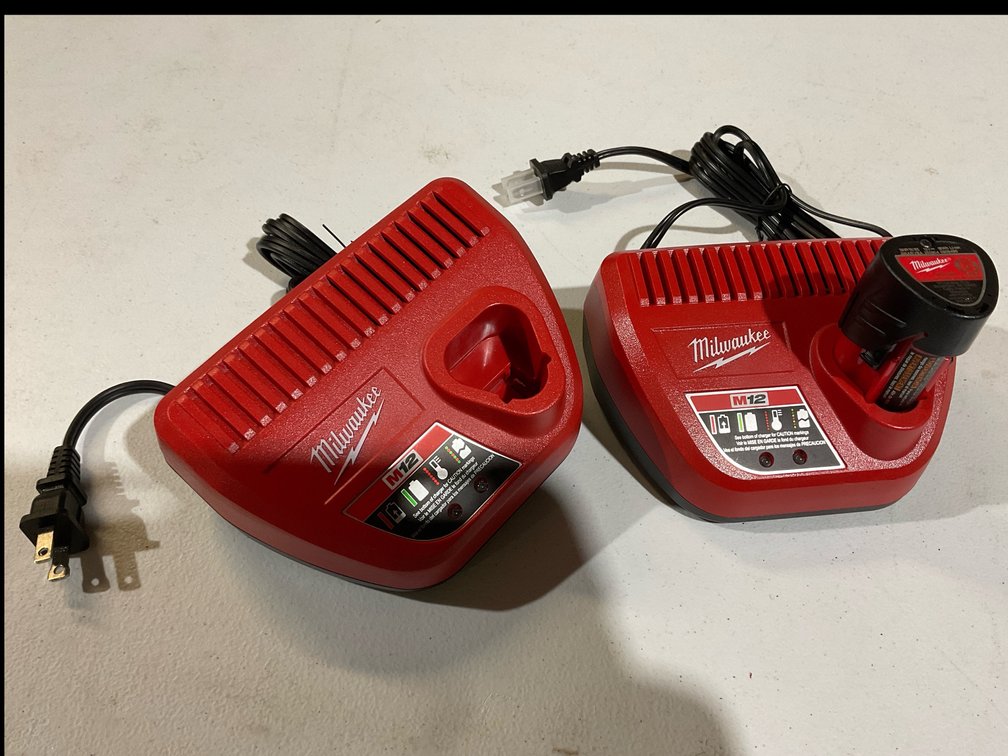 Milwaukee M2 Battery & 2 Chargers