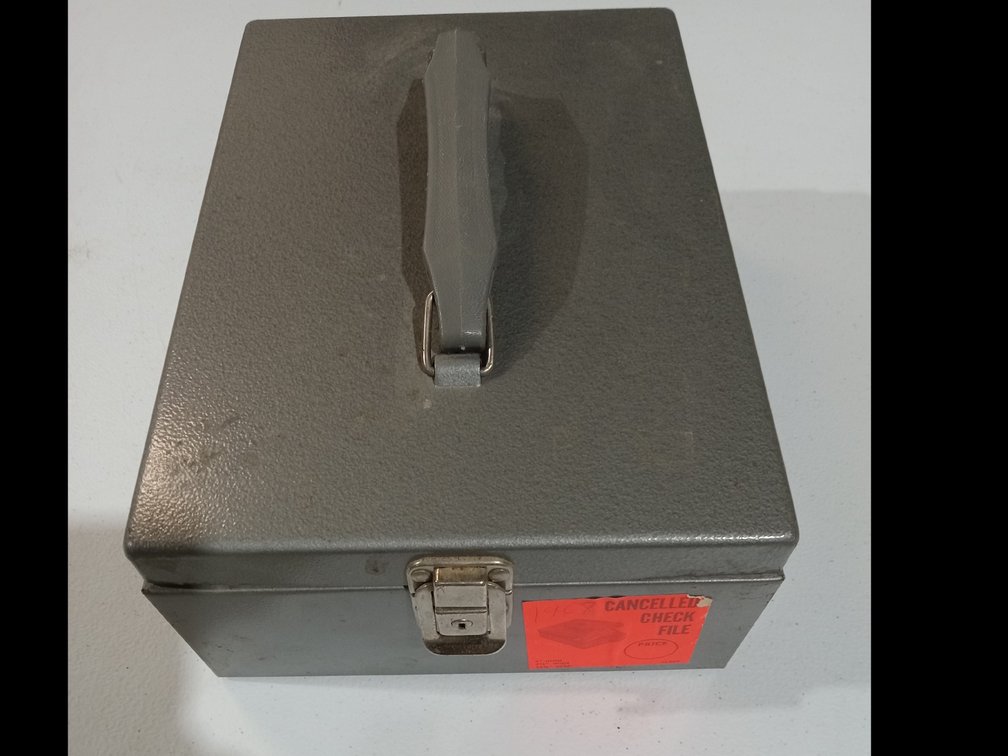 Metal Cancelled Check Box 4x7.5x10.75: