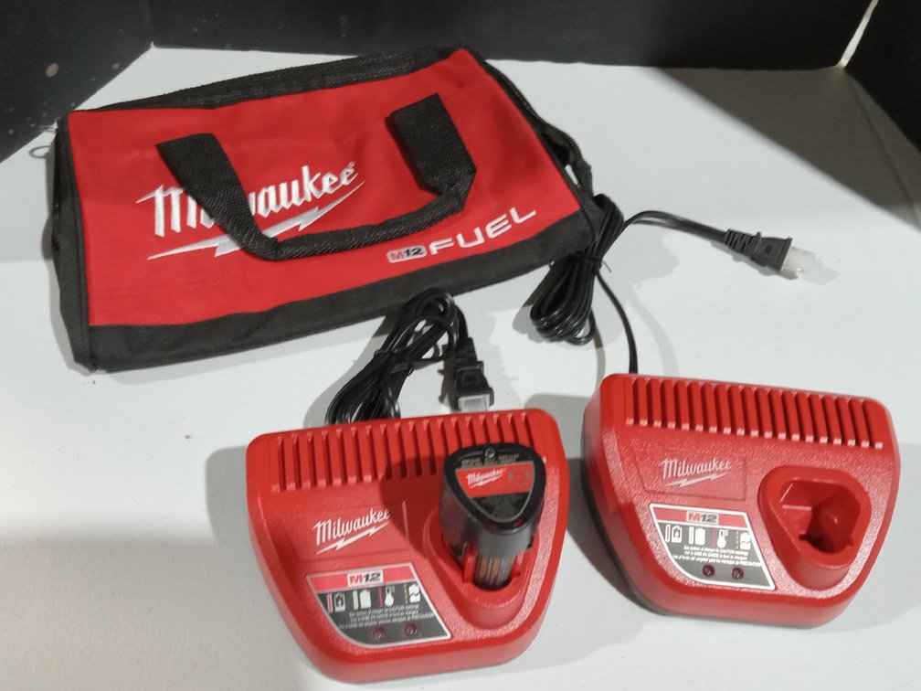 Milwaukee M12 Battery, Chargers & Bag