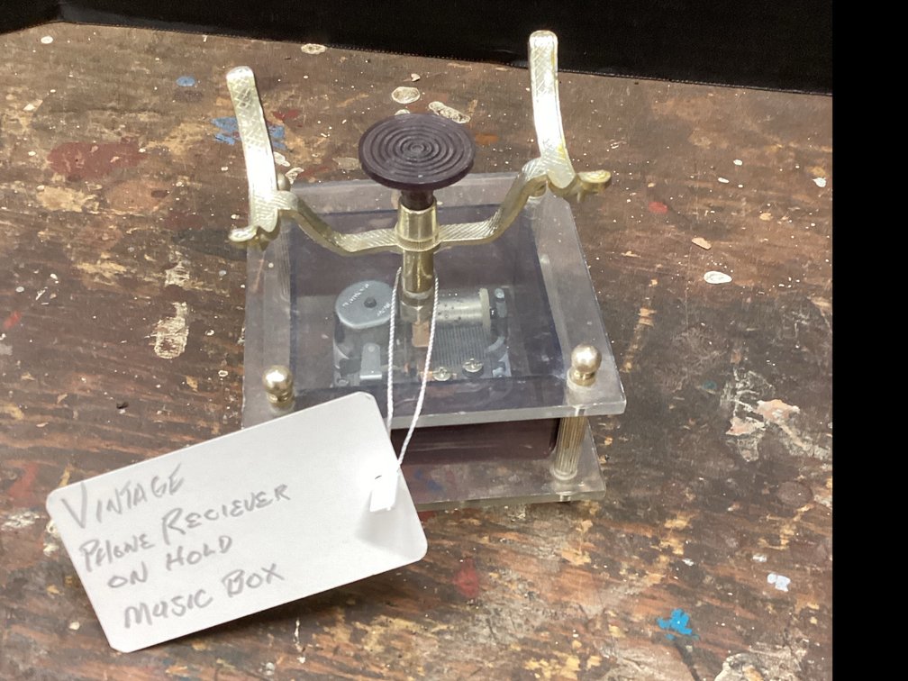 Vintage Phone Receiver “On Hold” Music Box