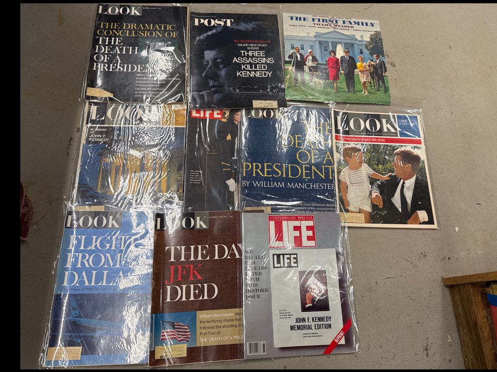 John F. Kennedy Magazines and Record