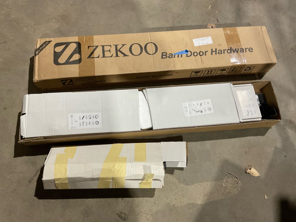 Zekoo 4x12’ Bypass 5.5’ Bypass Barn Door Hardware