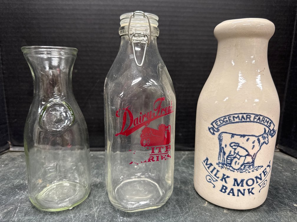 Milk Bottles and Bank
