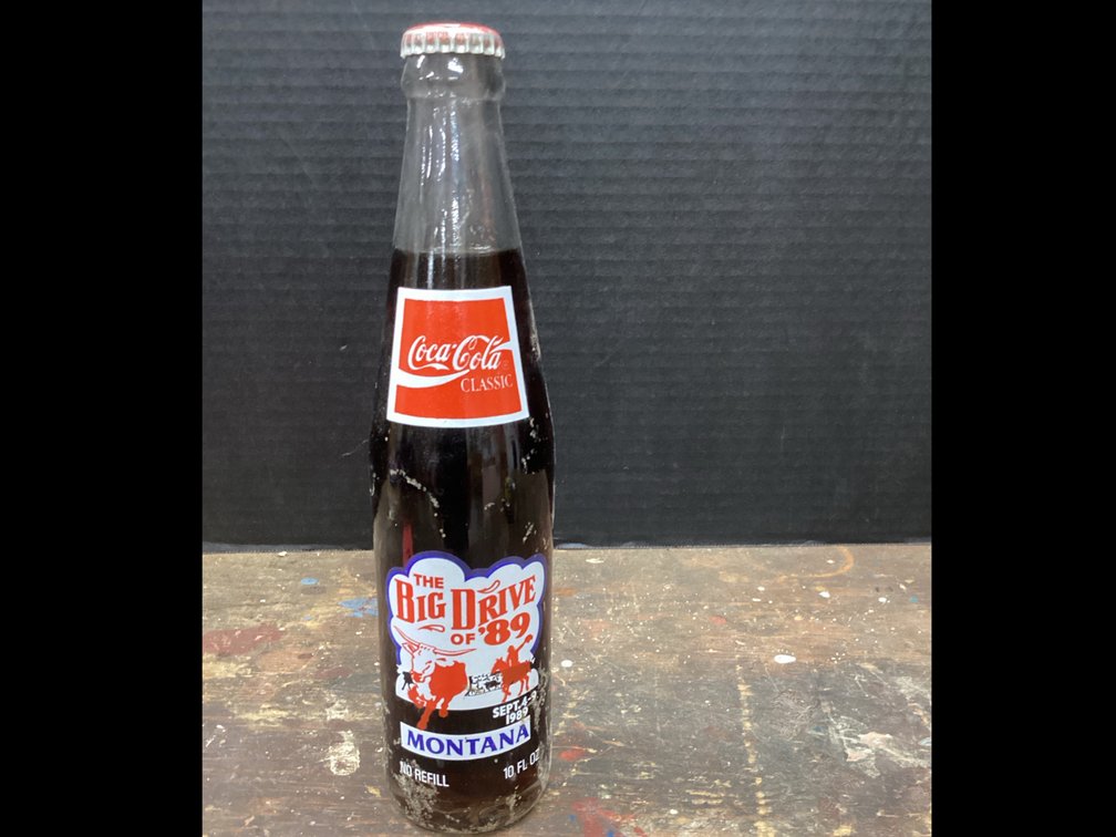 Coca-Cola Bottle “The Bug Drive of 89” Montana Centennial 1889-1989