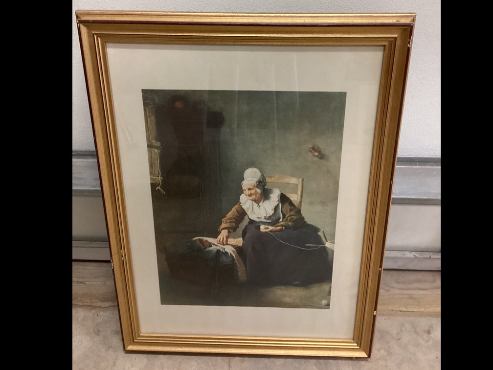 Picture Print “Elderly Woman by Child’s Cradle “