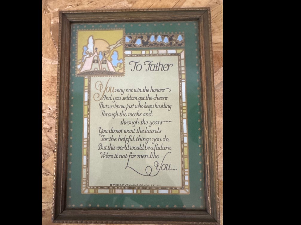 “To Father” Poem Print