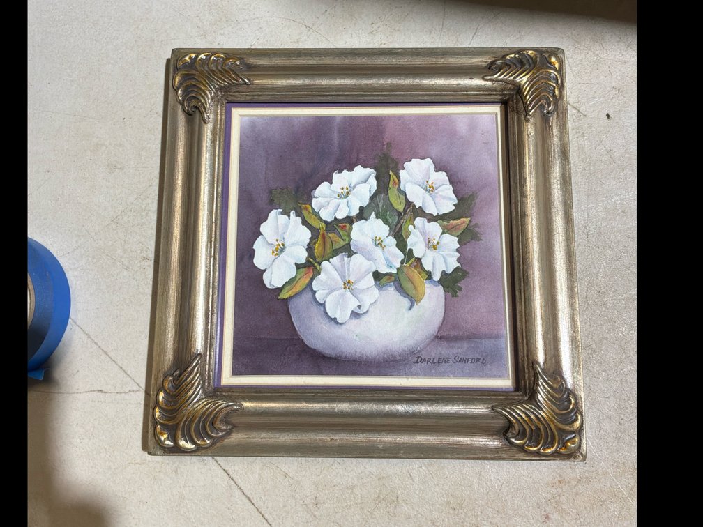 Framed Watercolor Picture by Darlene Stanford