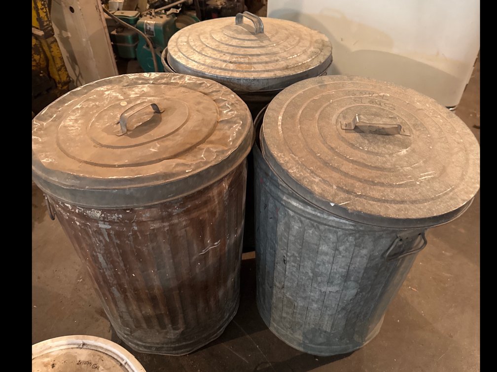 Galvanized Steel Trash Cans
