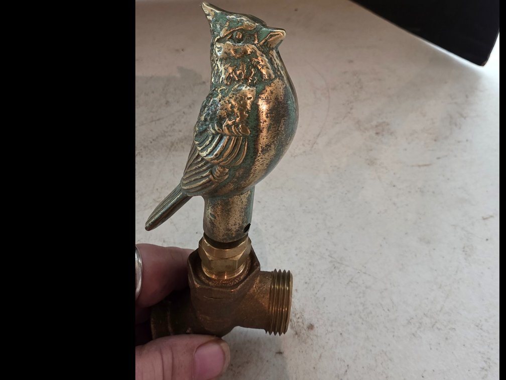 Solid Brass Bird House Spigot