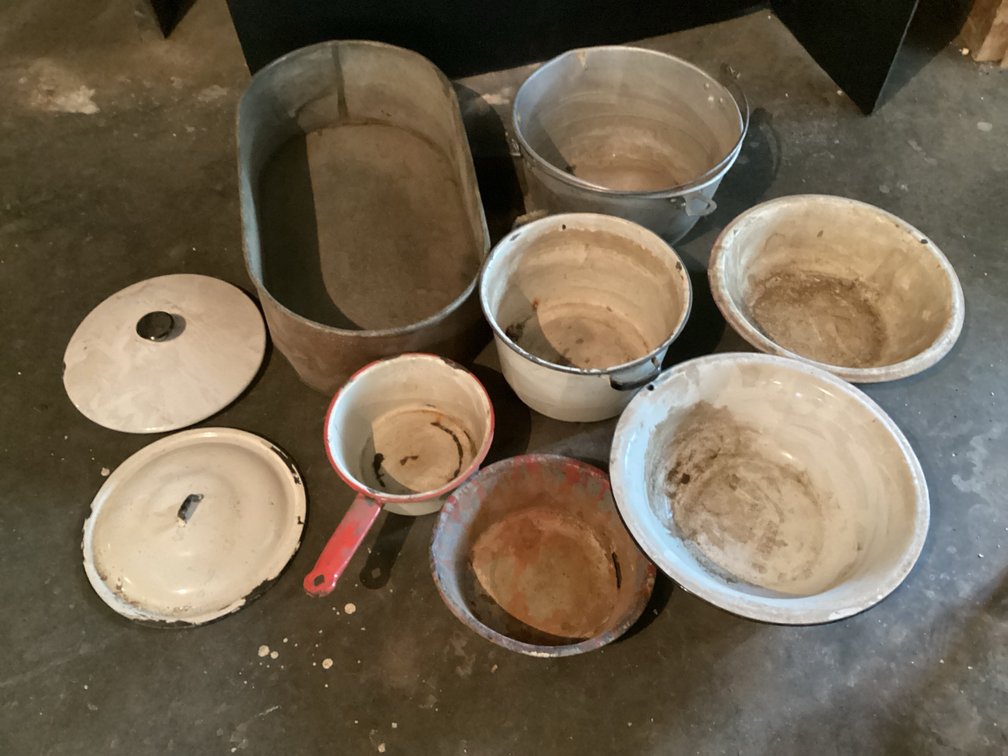 Enamel & Aluminum Pots, Bowls & Lids
