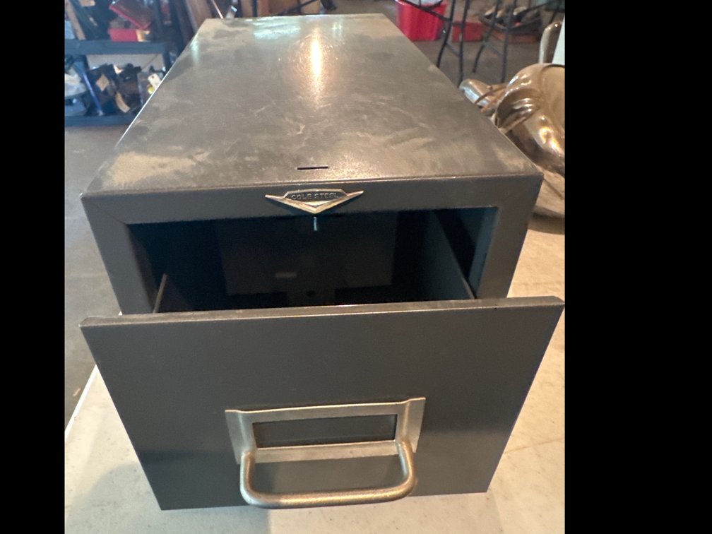 Metal Index Card Cabinet