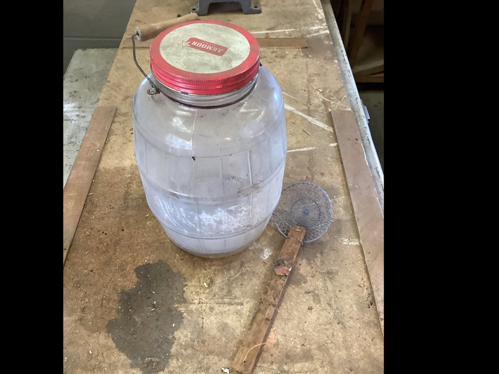 Glass Barrel Jar with Ladle