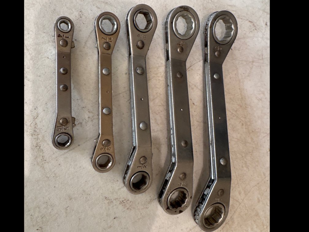 SAE- Double Ended Ratcheting Box End Wrenches