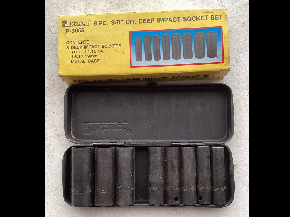 3/8” Pittsburgh Deep Impact Socket Set 9 Pc.