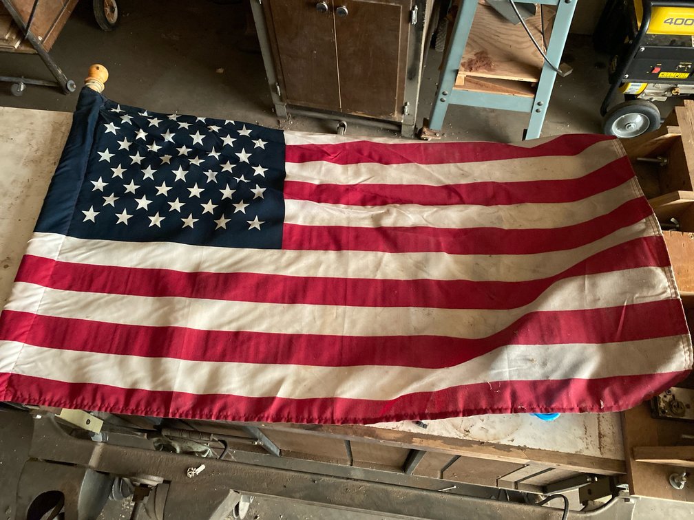3x5 American Flag with Wooden Pole