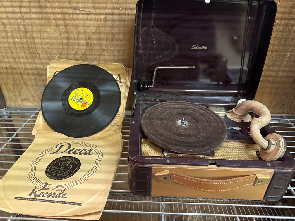 Silvertone Phonograph and Records