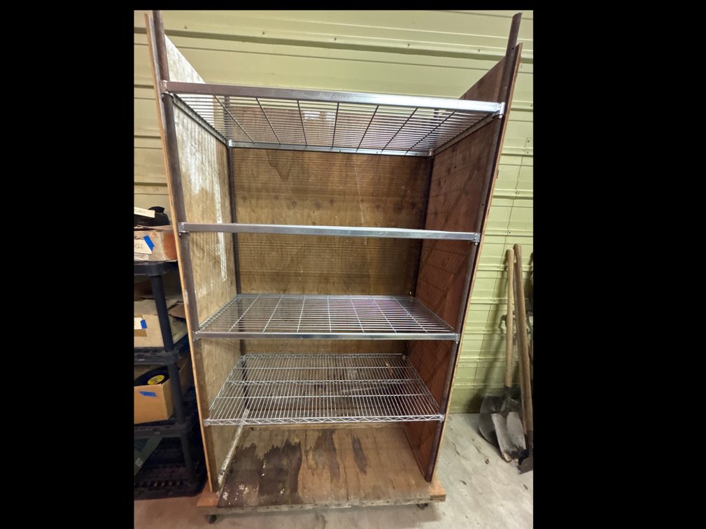 Homemade Rolling Shelving Unit