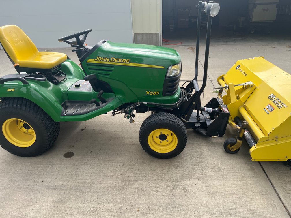 John Deere X585 Tractor & 60” Broom