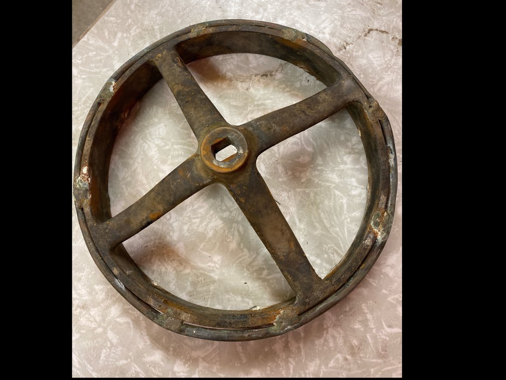 cast iron flat belt pulley wheel