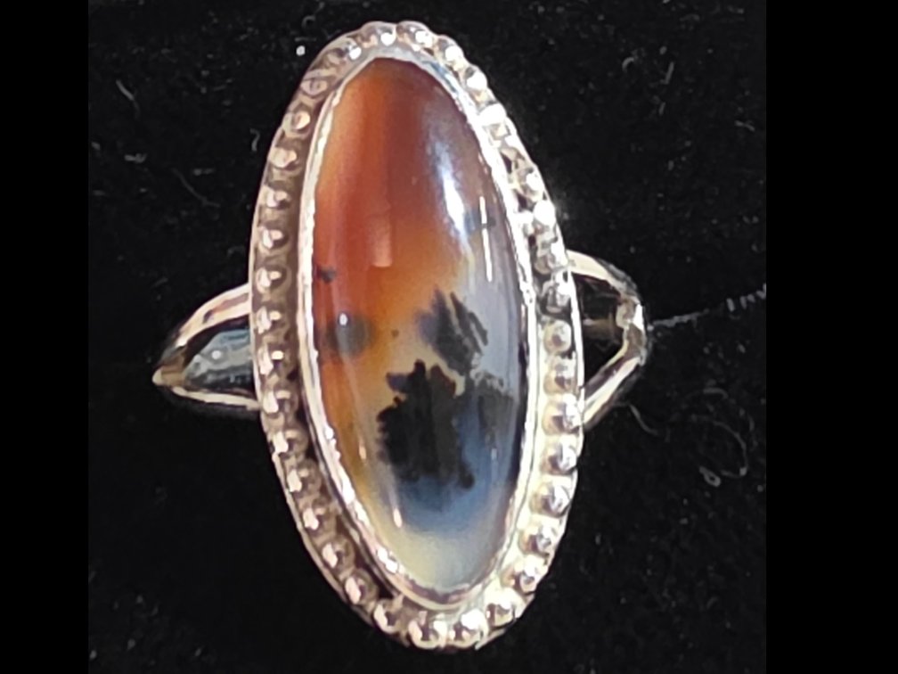 Ladies Montana Agate/Sterling Ring New