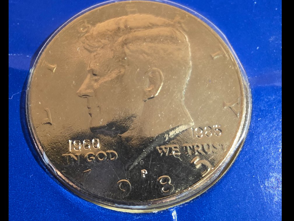 1985 P Gold Plated Kennedy Half Dollar