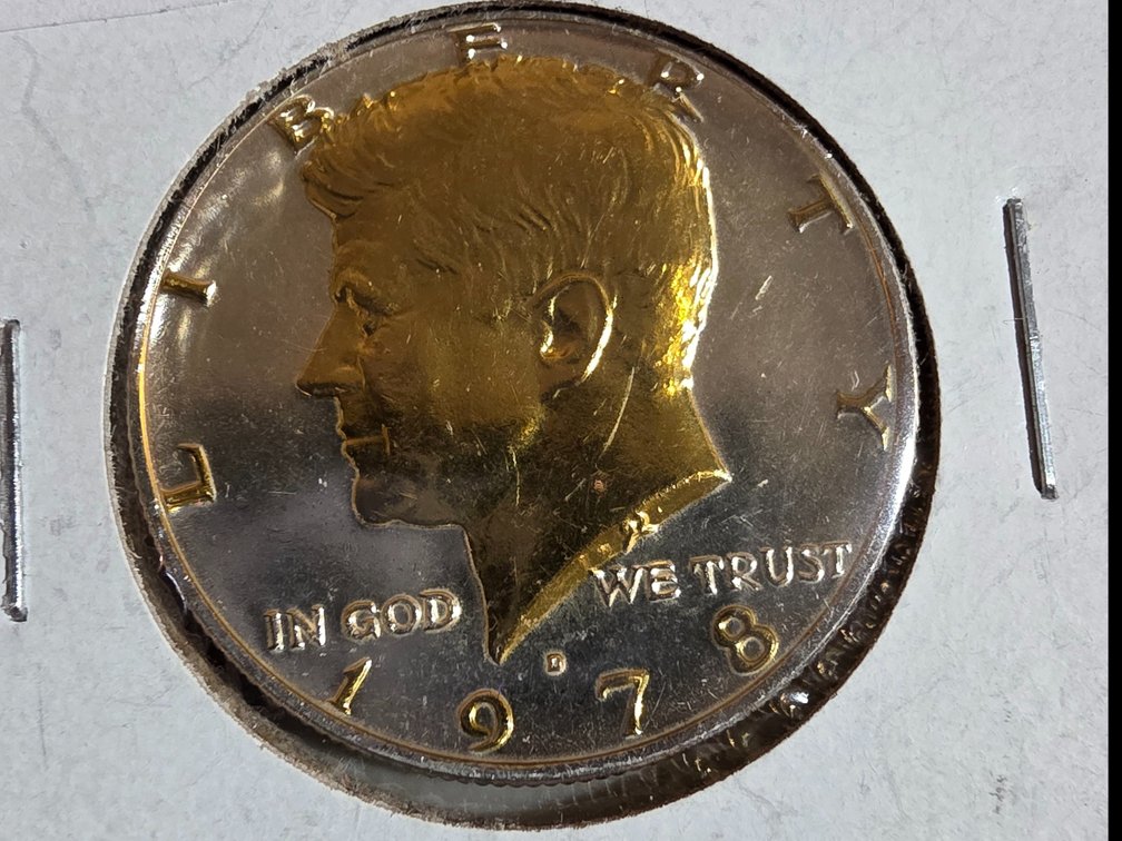 1978 D Gold Plated Kennedy Half Dollar