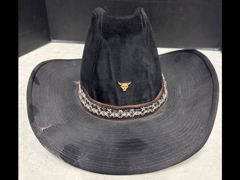 YR Black Velvet Western Cowboy Hat