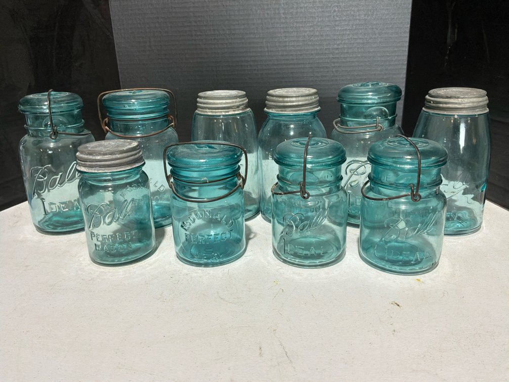 Ball & McDonald Blue Canning Jars