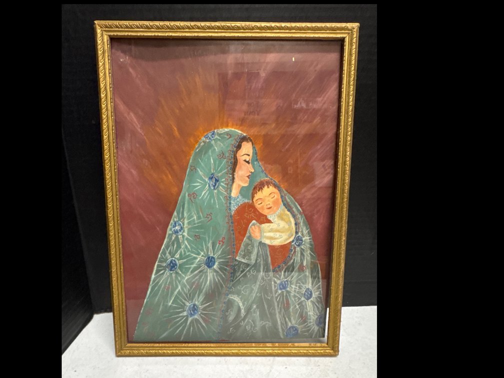 Painting Of Madonna Holding The Christ Child