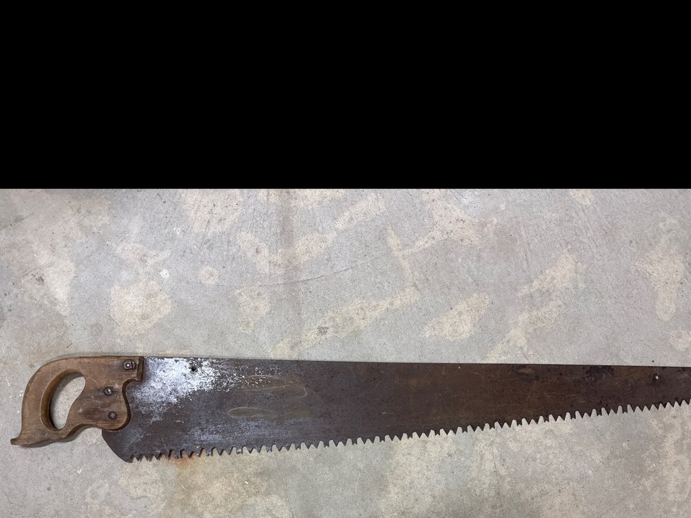 Antique Crosscut Logging Handsaw