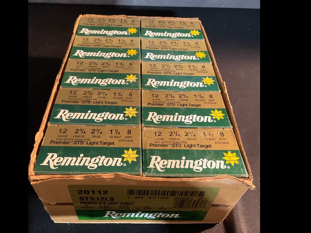 Remington 12ga 2-3/4” 8 Shot Shotshells (250)