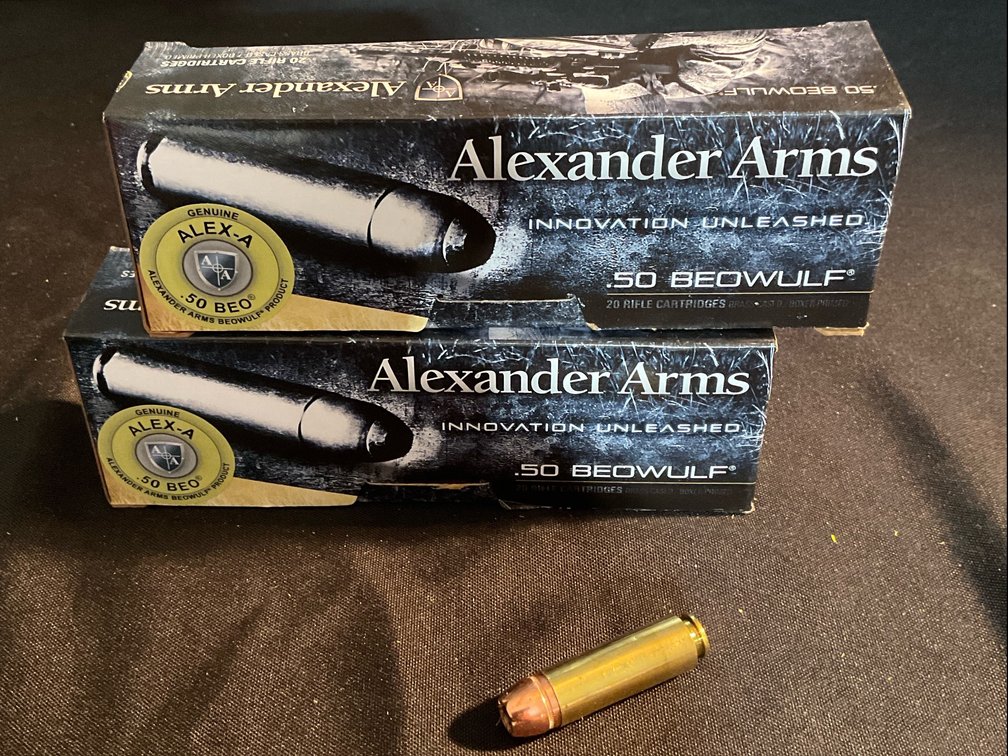 Alexander Arms 50 Beowulf 350gr XTP JHP Ammo (40)