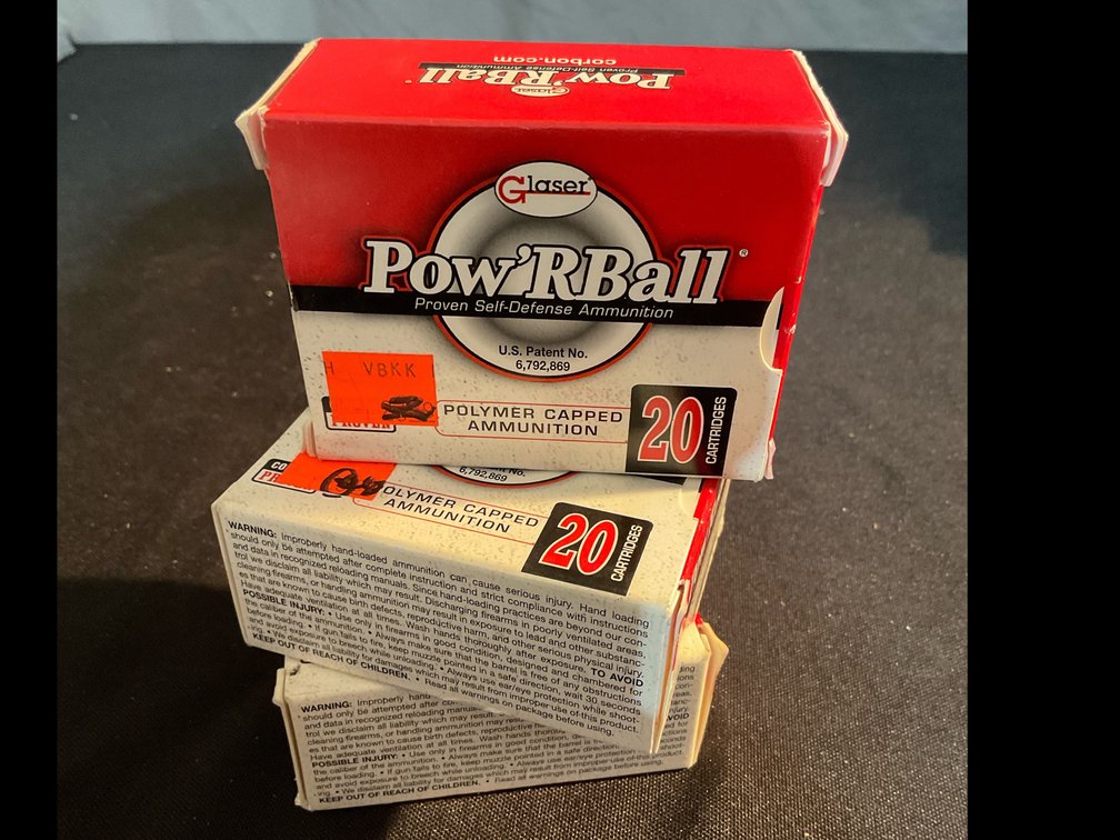 Glaser Pow’R Ball 357 SIG 100gr Ammo (60)