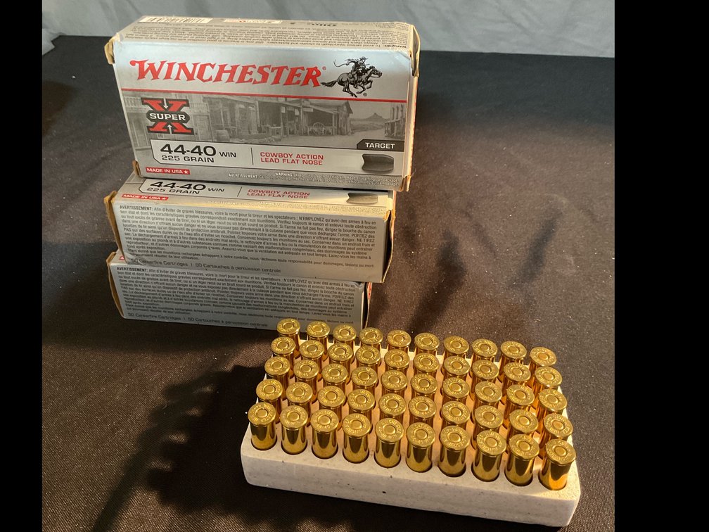 Winchester 44-40 WIN 225gr. Lead Flat Nose Ammo (150)