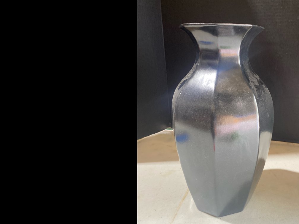 12” Black Ceramic Vase
