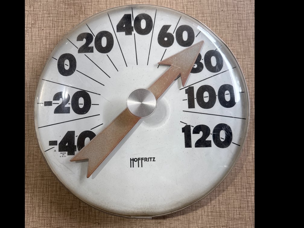 12” Hoffritz Round Wall Thermometer