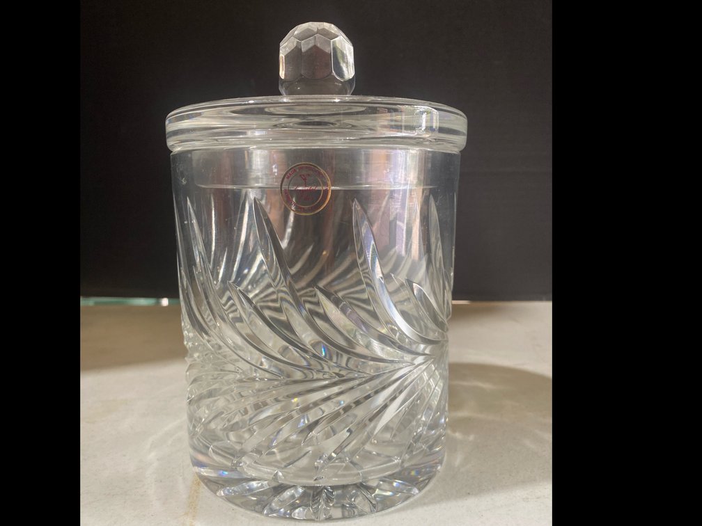 Lead Crystal Biscuit Barrel
