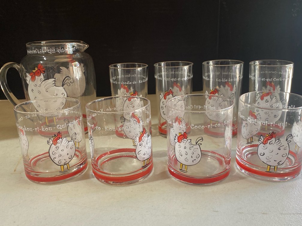 Drinking Glasses & Pitcher
