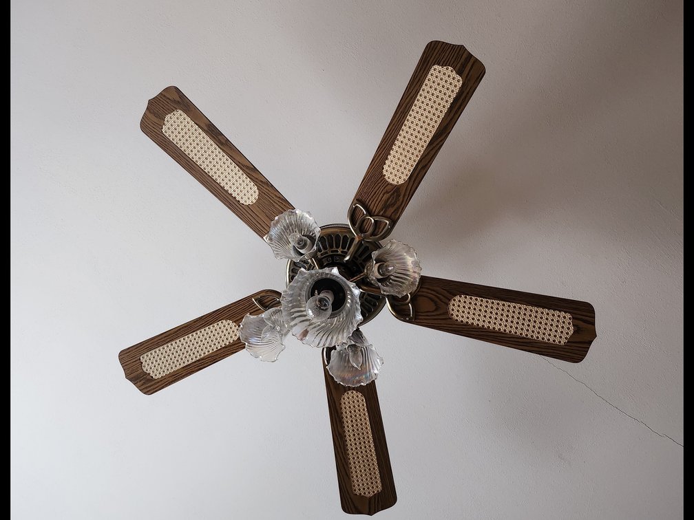 52” 5 Blade Antique Brass Finish With Multi Light Fixtures