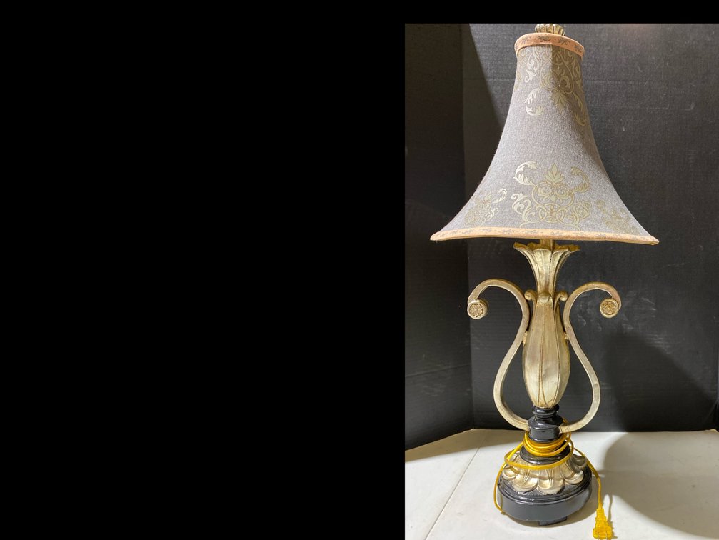 Ornate Table Lamp with Shade
