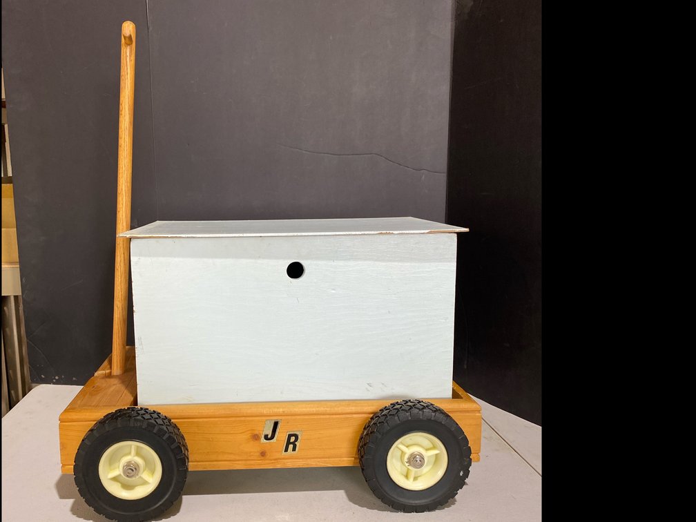 Handmade Wooden Wagon with Toy Box