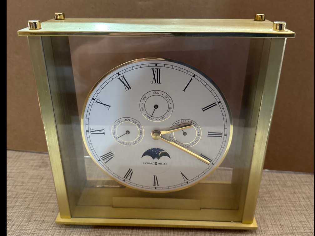 Howard Miller “Calenday” Desk/Mantel Clock