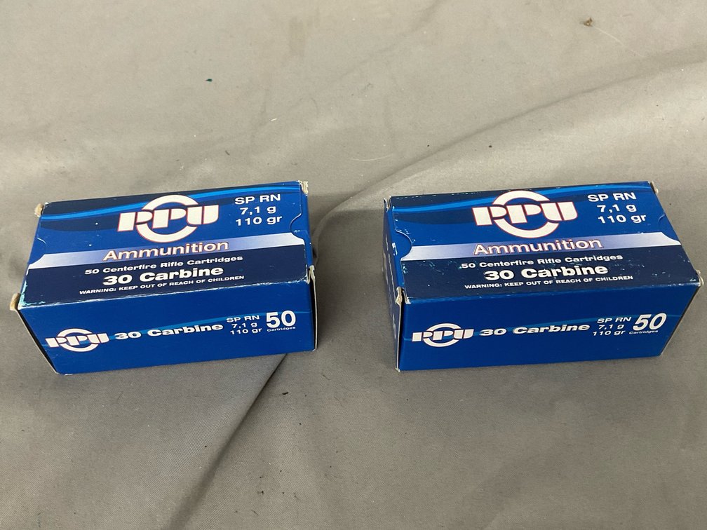 PPU 30 Carbine 110gr SP RN Ammo (100)