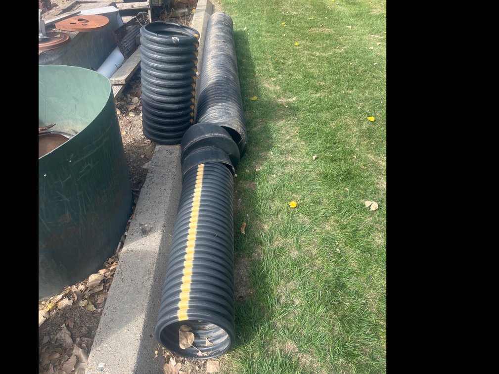 Black plastic culvert and fittings