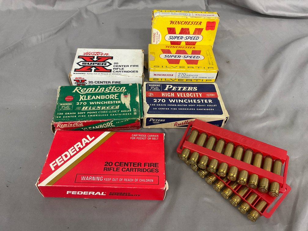 Assorted Brand 270 WIN Brass Casings (120)