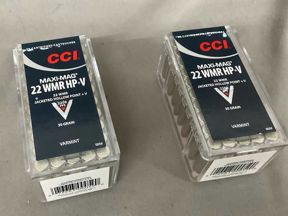 CCI 22 WMR HP+V 30gr Ammo (100)