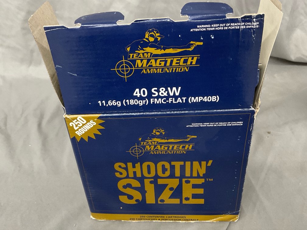 Magtech 40 S&W 180gr FMC-Flat Ammo (250)
