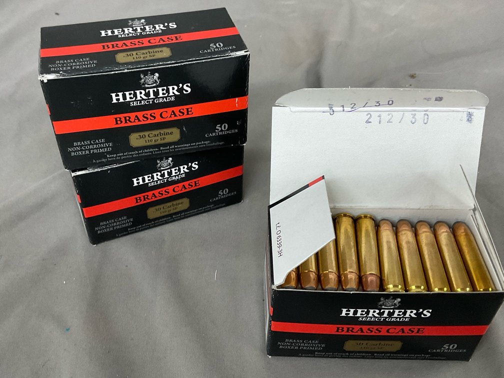 Herters 30 Carbine 110gr SP Ammo (150)
