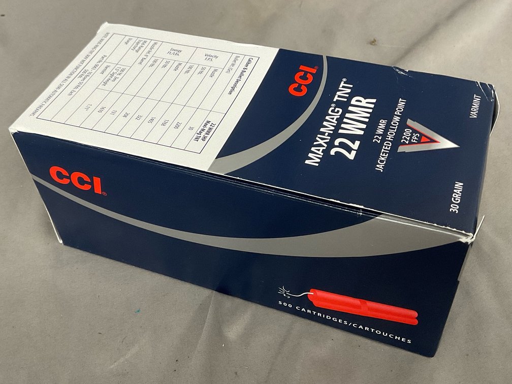CCI 22 WMR 30gr Maxi Mag TNT Ammo (500)