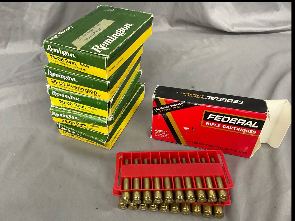 Remington & Federal 25-06 REM Brass Casings (120)